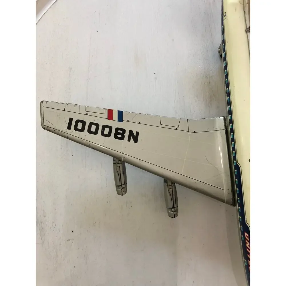 Vintage Japan Tin United Airlines Airplane Tin Toy United N80001 DC 8